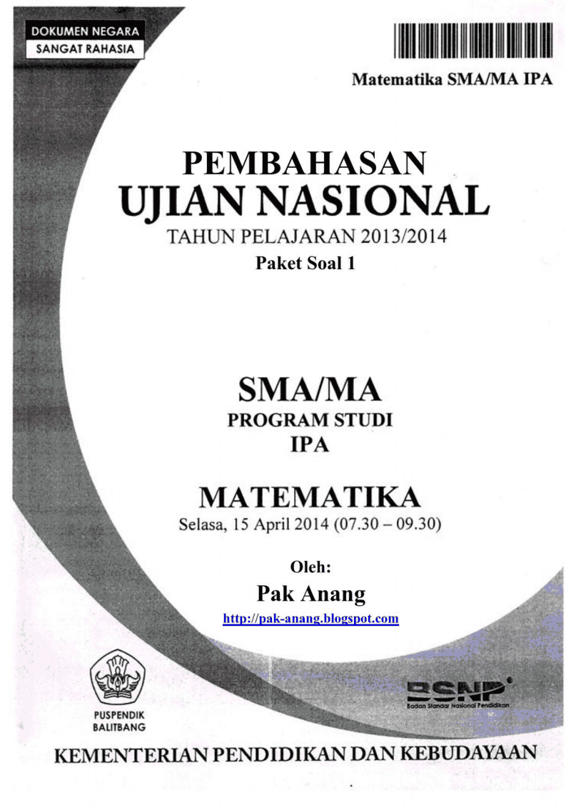 Pembahasan Soal Un Kimia 2014 Pdf